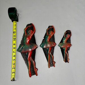 Vintage Miller Studio Dancing Ballerinas Chalkware Set of 3